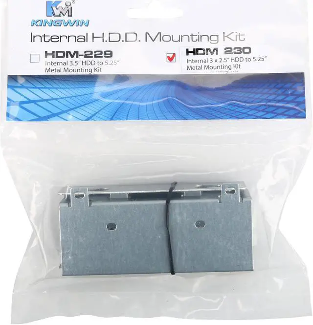 Alt view image 5 of 5 - KINGWIN HDM-230 Internal 3 x 2.5" to 5.25" HDD metal mounting kit