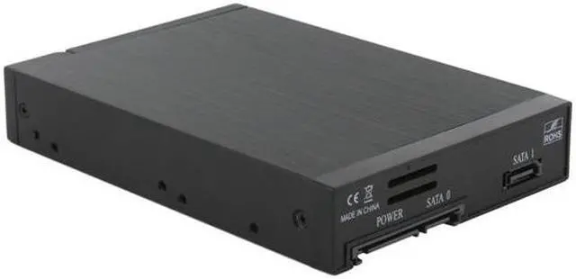 Alt view image 2 of 7 - SNT SNT-SATA2221B Dual 2.5" SATA SSD / HDD to 3.5" Bay Trayless Hot Swap Mobile Rack Backplane
