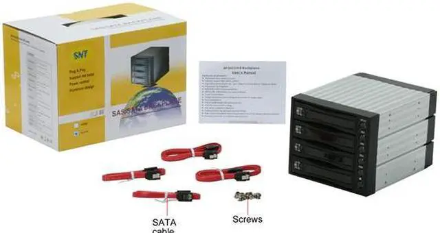 Alt view image 10 of 10 - SNT SNT-SAC3141B 4x3.5" Hard drive in 3x5.25" Bay Hot Swap SAS/SATA Backplane RAID cage