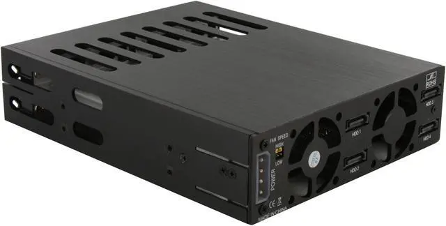 Alt view image 3 of 10 - SNT SNT-SATA1842B 4 x 2.5" HDD in 1 x 5.25" bay SAS / SATA 2.5" Hot Swap Backplane RAID cage