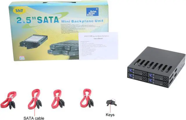 Alt view image 10 of 10 - SNT SNT-SATA1842B 4 x 2.5" HDD in 1 x 5.25" bay SAS / SATA 2.5" Hot Swap Backplane RAID cage