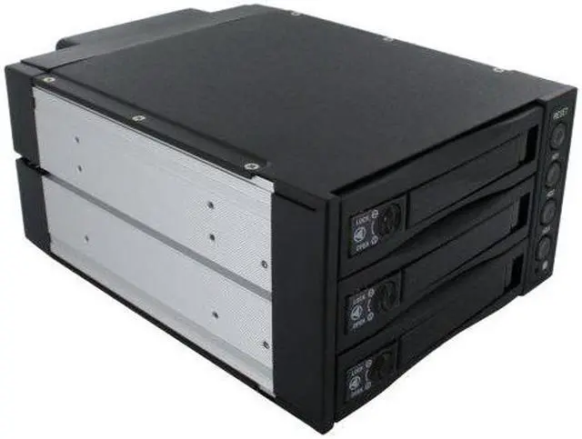 Alt view image 7 of 9 - SNT SNT-SAC2131B 3x3.5" Hard drive in 2x5.25" Bay Hot Swap SAS/SATA Backplane RAID cage