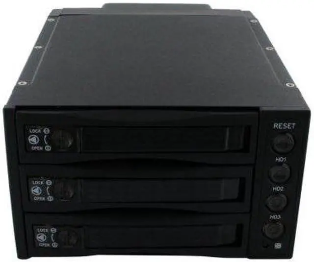 Alt view image 8 of 9 - SNT SNT-SAC2131B 3x3.5" Hard drive in 2x5.25" Bay Hot Swap SAS/SATA Backplane RAID cage