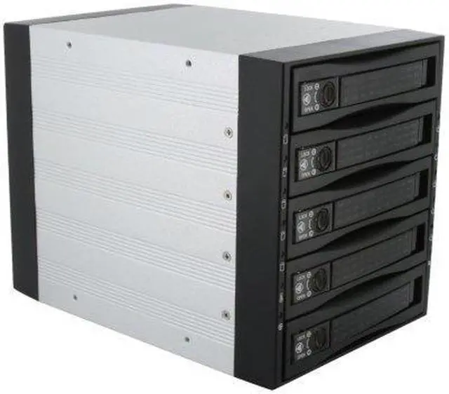 Alt view image 7 of 10 - SNT SNT-SAC3051B 5x3.5" Hard drive in 3x5.25" Bay Hot Swap SAS/SATA Backplane RAID Cage
