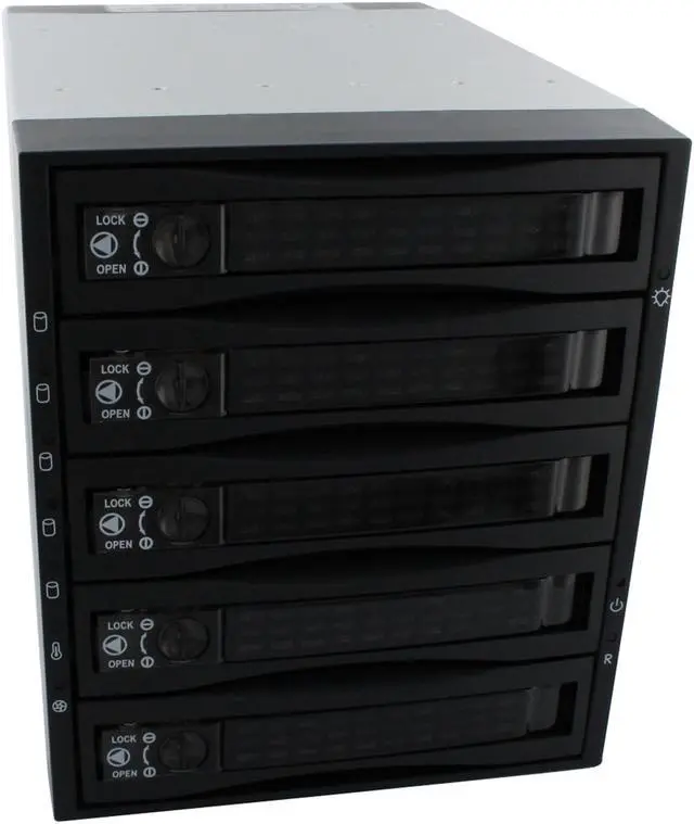 Alt view image 8 of 10 - SNT SNT-SAS3051B 5x3.5" Hard drive in 3x5.25" Bay Hot Swap SAS/SATA Backplane RAID cage Daisy Chain ready