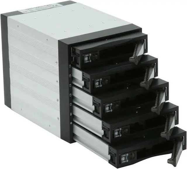 Alt view image 9 of 10 - SNT SNT-SAS3051B 5x3.5" Hard drive in 3x5.25" Bay Hot Swap SAS/SATA Backplane RAID cage Daisy Chain ready