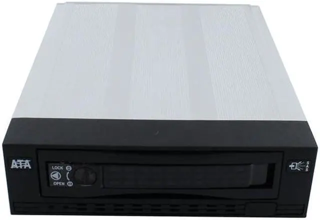 Alt view image 8 of 10 - SNT SNT-SAC136B 3.5" to 5.25" SAS/SATA Mobile Rack Hot-swap Aluminum Removable Hard Drive Kit w/ 80mm fan