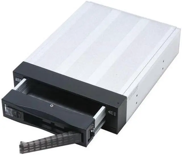 Alt view image 9 of 10 - SNT SNT-SAC136B 3.5" to 5.25" SAS/SATA Mobile Rack Hot-swap Aluminum Removable Hard Drive Kit w/ 80mm fan