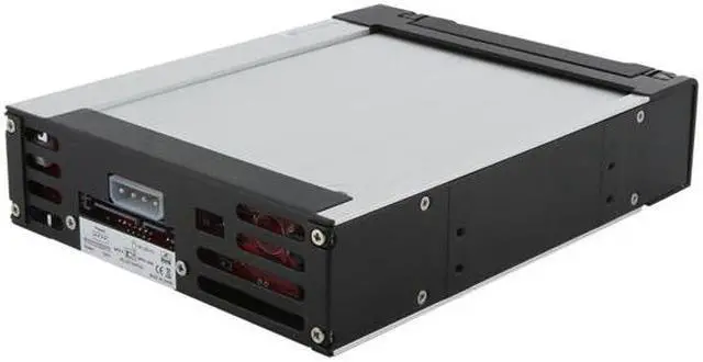 Alt view image 5 of 10 - SNT SNT-135B 3.5" to 5.25" SATA Mobile Rack Hot-swap Aluminum Hard Drive Removable Kit w/ 40mm fan