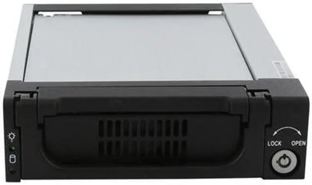 Alt view image 8 of 10 - SNT SNT-135B 3.5" to 5.25" SATA Mobile Rack Hot-swap Aluminum Hard Drive Removable Kit w/ 40mm fan