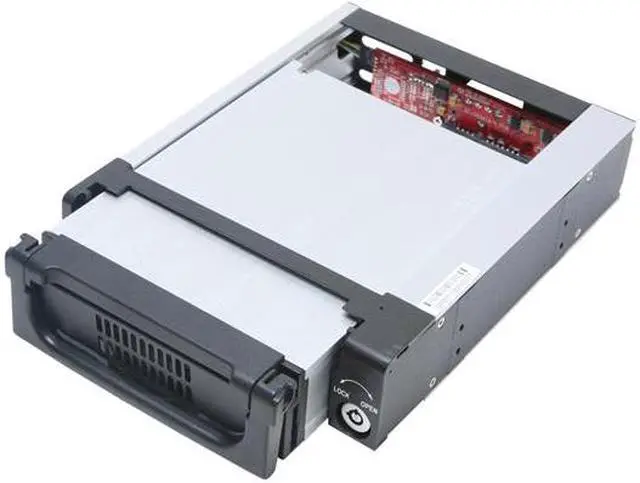 Alt view image 9 of 10 - SNT SNT-135B 3.5" to 5.25" SATA Mobile Rack Hot-swap Aluminum Hard Drive Removable Kit w/ 40mm fan