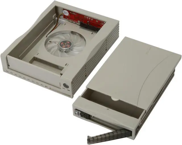 Alt view image 7 of 8 - SNT SNT-125 Beige 3.5" SATA Hard drive to 5.25" Bay SATA Mobile Rack Removable Hard drive kit