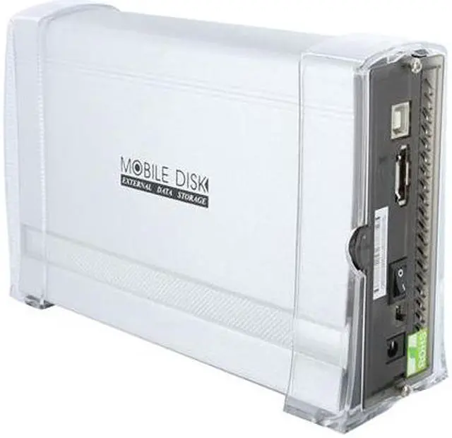 Alt view image 3 of 9 - SNT SNT-2318SUES Aluminum body & Plastic tray 3.5" Silver SATA to USB2.0 & eSATA Aluminum External Enclosure w/ Int. 80mm fan