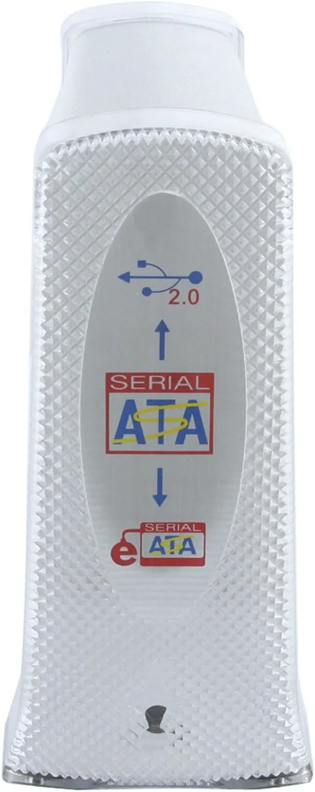 Alt view image 8 of 9 - SNT SNT-2318SUES Aluminum body & Plastic tray 3.5" Silver SATA to USB2.0 & eSATA Aluminum External Enclosure w/ Int. 80mm fan