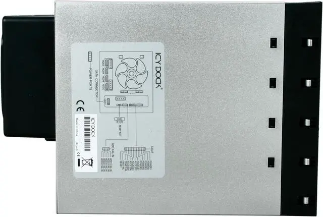 Alt view image 5 of 6 - ICY DOCK MB455SPF-B 5 in 3 SATA I, II & III Hot-Swap Internal Backplane Raid Cage Module