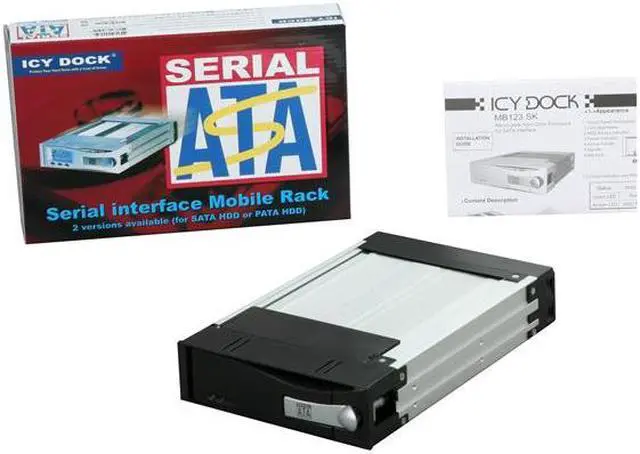 Alt view image 5 of 5 - ICY DOCK MB123SK-B Enterprise 3.5" SATA Hot Swap Mobile Rack HDD Enclosure in 5.25" Bay