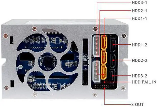 Alt view image 11 of 11 - ICY DOCK MB453IPF-B 3 Bay EZ-Tray 2.5/3.5" SAS/SATA HDD/SSD Advance Monitoring Backplane Cage in 2x 5.25" Bay