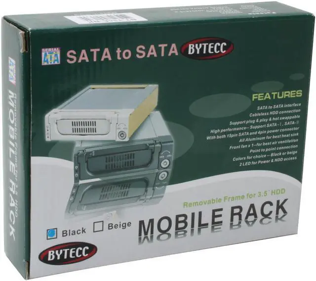 Alt view image 5 of 5 - BYTECC BT-135E-BK 3.5" SATA Aluminum Drive Case