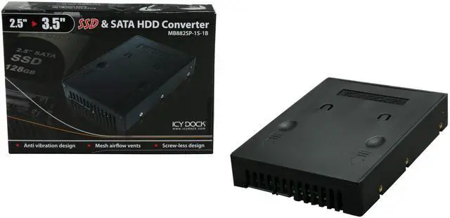Alt view image 7 of 6 - Icy Dock MB882SP-1S-1B | 2.5" to 3.5" Bay SATA HDD & SSD Converter / Mounting Kit /Bracket | EZConvert