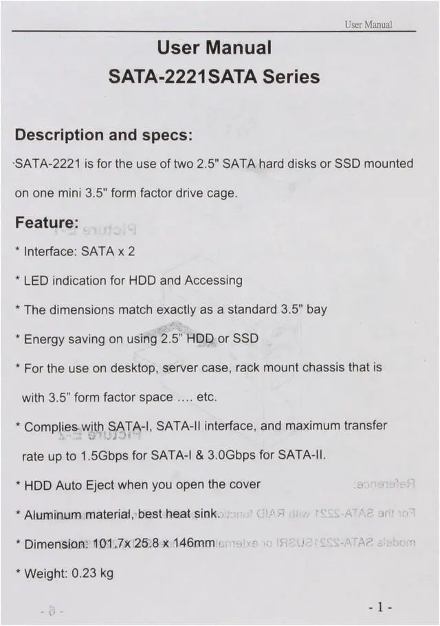 Alt view image 7 of 7 - BYTECC BT-M240-BK Snap-In 2.5" SATA Double Drive Mobile Rack