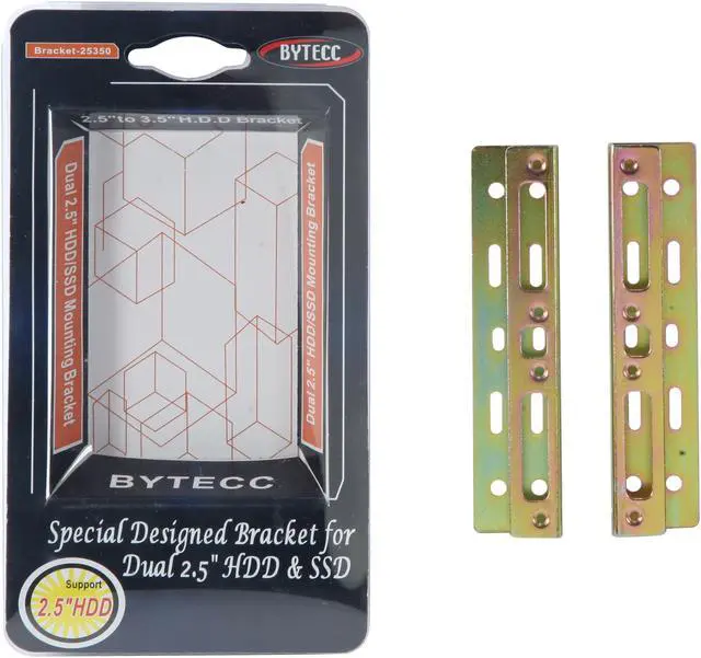 Alt view image 3 of 3 - BYTECC Bracket-25350 Dual 2.5" HDD/SSD Bracket for 3.5" Drive Bay or Enclosure