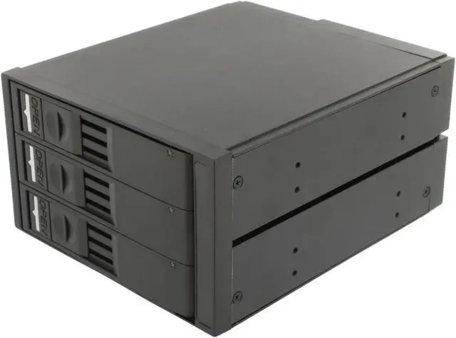 Main image of SNT SNT-SAC2131TL 3x3.5" Hard drive in 2x5.25" Bay SAS/SATA Trayless Backplane Hot Swap RAID Cage