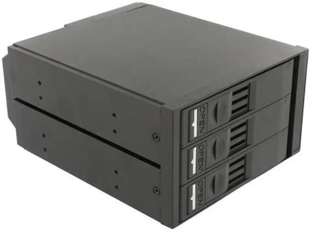 Alt view image 7 of 11 - SNT SNT-SAC2131TL 3x3.5" Hard drive in 2x5.25" Bay SAS/SATA Trayless Backplane Hot Swap RAID Cage