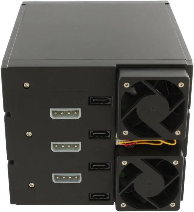 Alt view image 4 of 10 - SNT SNT-SAC3141TL 4x3.5" Hard drive in 3x5.25" Bay SAS/SATA Trayless Backplane Hot Swap RAID Cage