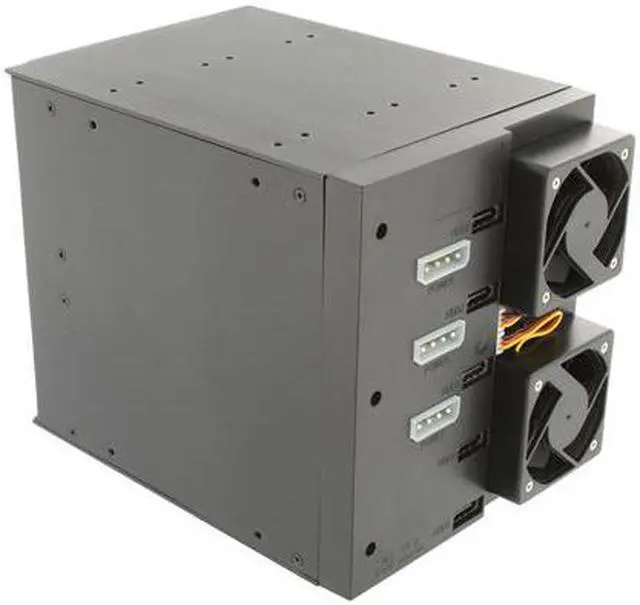 Alt view image 3 of 10 - SNT SNT-SAC3051TL 5 x 3.5" HDD in 3 x 5.25" Bay SAS/SATA Trayless Backplane Hot Swap RAID Cage