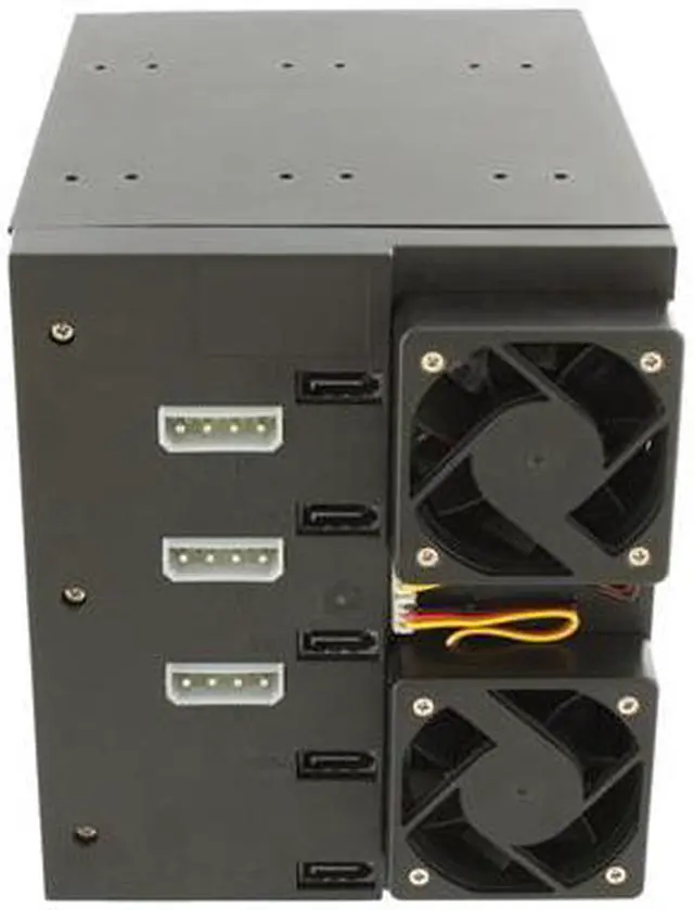 Alt view image 4 of 10 - SNT SNT-SAC3051TL 5 x 3.5" HDD in 3 x 5.25" Bay SAS/SATA Trayless Backplane Hot Swap RAID Cage