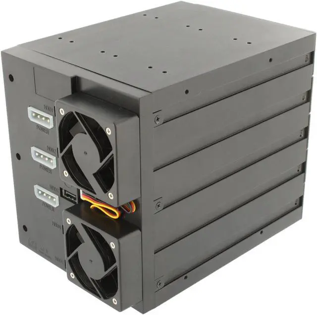 Alt view image 5 of 10 - SNT SNT-SAC3051TL 5 x 3.5" HDD in 3 x 5.25" Bay SAS/SATA Trayless Backplane Hot Swap RAID Cage