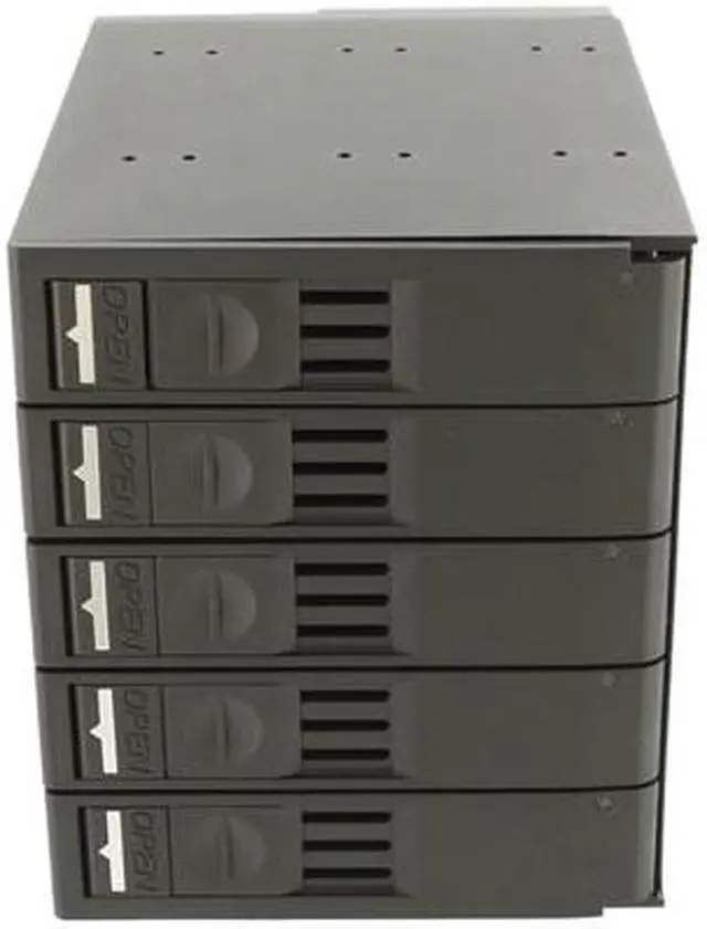 Alt view image 8 of 10 - SNT SNT-SAC3051TL 5 x 3.5" HDD in 3 x 5.25" Bay SAS/SATA Trayless Backplane Hot Swap RAID Cage