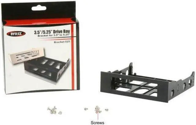 Alt view image 9 of 10 - BYTECC Bracket-525 3.5" Drive/Device Transfer Bracket For 5.25" Drive Bay (Black)