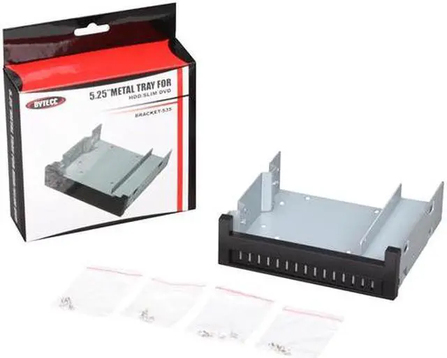 Alt view image 5 of 5 - BYTECC Bracket-535 5.25" Metal Tray for 2.5", 3.5" HDD/Slim DVD