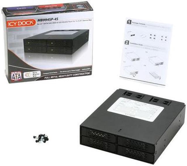 Alt view image 6 of 5 - Icy Dock MB994SP-4S | 4 x 2.5 Inch SATA 6Gbps/SAS HDD/SSD Mobile Rack / Cage in 1 x 5.25 Inch bay | ToughArmor