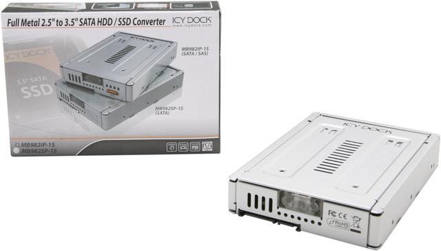 Alt view image 8 of 7 - Icy Dock MB982SP-1S | Enterprise 2.5" to 3.5" SATA SSD & HDD Converter / Mounting Kit - EZConvert PRO