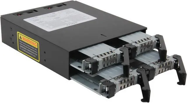 Alt view image 6 of 6 - ICY DOCK 4 x 2.5 SATA 6Gbps HDD / SSD Mobile Rack / Cage in 1 x 5.25 bay - ToughArmor MB994SP-4SB-1