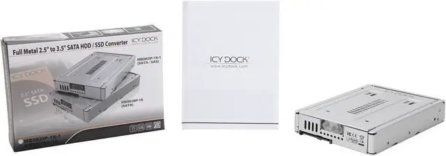 Alt view image 8 of 7 - ICY DOCK Full Metal 2.5" to 3.5" SAS/HDD/SSD Converter/Mounting Kit for Internal Drive Bay - EZ Convert Pro Enterprise MB982IP-1S-1