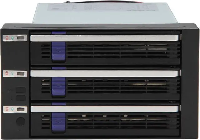 Alt view image 3 of 6 - ICY DOCK MB153SP-B | 3 x 2.5"/3.5" SATA/SAS Hard Drive Backplane Cage in 2X External 5.25" Bay | FatCage