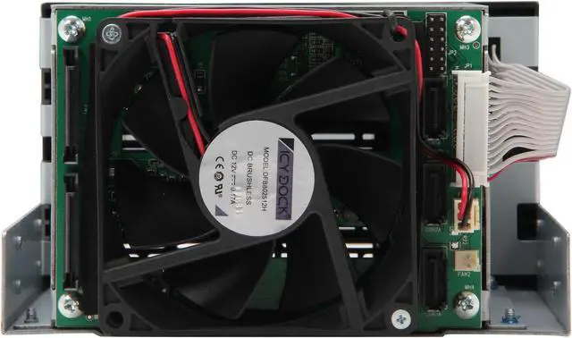 Alt view image 5 of 6 - ICY DOCK MB153SP-B | 3 x 2.5"/3.5" SATA/SAS Hard Drive Backplane Cage in 2X External 5.25" Bay | FatCage