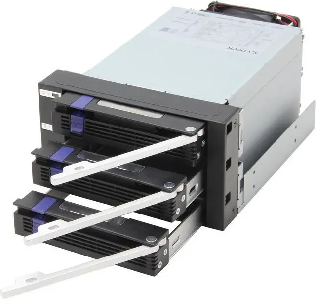 Alt view image 6 of 6 - ICY DOCK MB153SP-B | 3 x 2.5"/3.5" SATA/SAS Hard Drive Backplane Cage in 2X External 5.25" Bay | FatCage