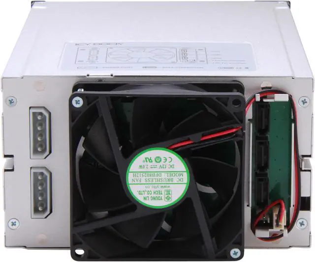 Alt view image 4 of 6 - ICY DOCK Tray-less 3 x 3.5" HDD in 2 x 5.25" Bay SAS / SATA Hot Swap Rack / Cage / Module - FlexCage MB973SP-1B