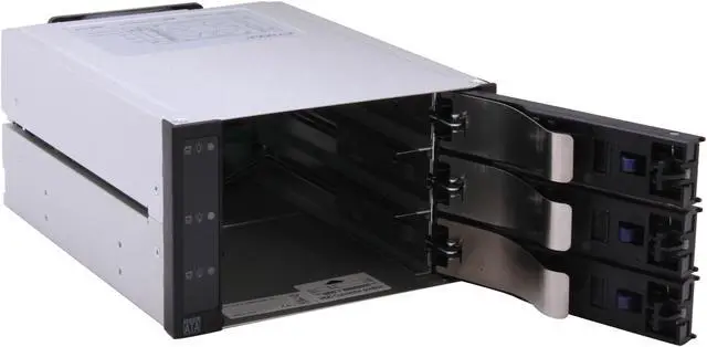 Alt view image 5 of 6 - ICY DOCK Tray-less 3 x 3.5" HDD in 2 x 5.25" Bay SAS / SATA Hot Swap Rack / Cage / Module - FlexCage MB973SP-1B