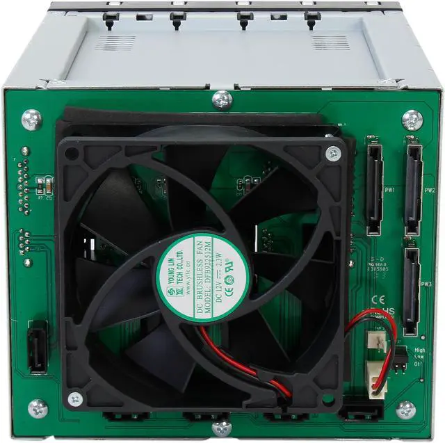 Alt view image 4 of 7 - Icy Dock MB155SP-B | 5x3.5" in 3x5.25" Hot Swap SATA HDD Cage | FatCage