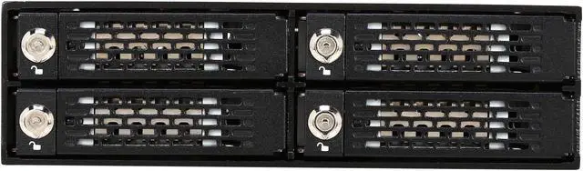 Alt view image 2 of 6 - ICY DOCK Full Metal 4 x 2.5 SATA/SAS HDD & SDD Hot Swap Backplane Cage for 5.25 Drive Bay - ToughArmor MB994SK-1B