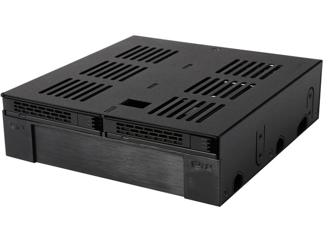thumbnail image 2 of Ecommerce Platform - ICY DOCK MB991IK-B 2.5-inch SATA/SAS HDD & SSD Mobi Rack For 3 5 Device Bay Full Metal 2 of 10