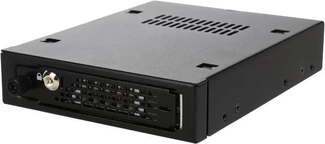 Main image of ICY DOCK Industrial Full Metal 2.5 SATA/SAS HDD & SSD Hot Swap Mobile Rack Cage for 3.5 Drive Bay with Key Lock & Thumb Screw - ToughArmor EX MB491SKL-B