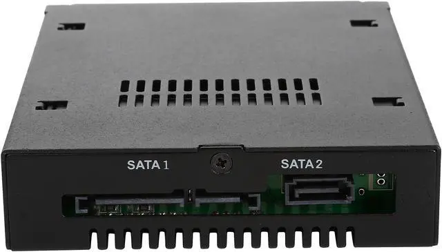 Alt view image 4 of 7 - ICY DOCK Full Metal 2 x 2.5 SATA/SAS HDD & SSD Hot Swap Mobile Rack Backplane for 3.5 Front Drive Bay with Key Lock & Thumb Screw - ToughArmor EX MB492SKL-B