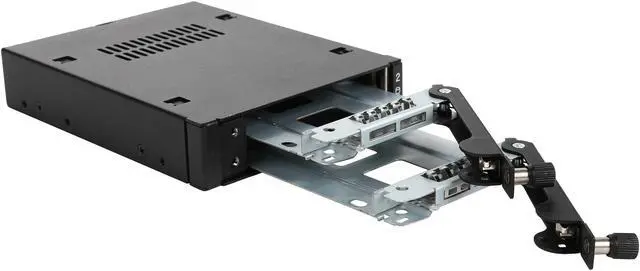 Alt view image 6 of 7 - ICY DOCK Full Metal 2 x 2.5 SATA/SAS HDD & SSD Hot Swap Mobile Rack Backplane for 3.5 Front Drive Bay with Key Lock & Thumb Screw - ToughArmor EX MB492SKL-B