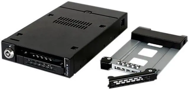 Alt view image 7 of 10 - ICY DOCK Dual Bay RAID 2.5 SATA HDD SSD Hot Swap Mobile Rack Backplane Cage for 3.5 Drive Bay - ToughArmor MB992SKR-B